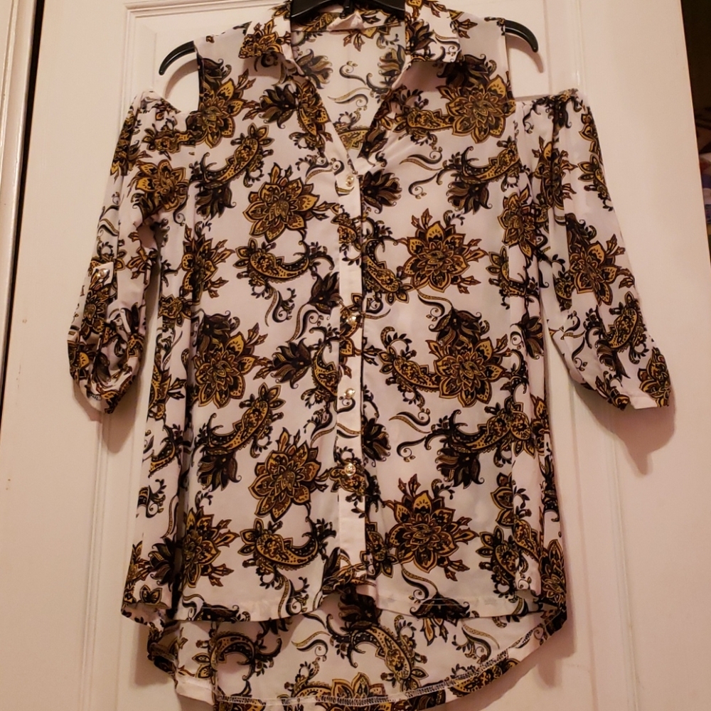 Floral Print Tunic Top